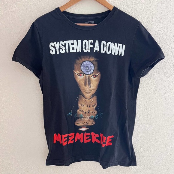 System Of A Down Other - System Of A Down Mezmerize Black Graphic Short Sleeve Band T-Shirt Size M